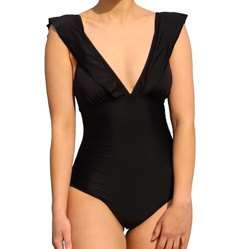 MYLILY Periodenbadeanzug mit Rüschen | Perioden Bademode zum Schwimmen | Perioden Badeanzug Teenager | Period Proof Swimwear (XXS) von MYLILY