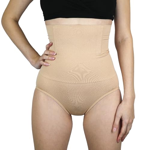 MYLILY Shape Wear Slip 1er Pack beige | Bauchweg Unterhose Damen | Bauchweg Hose | Miederhose Damen | Rückbildungshose nach Geburt | Wochenbett Slip (L) von MYLILY