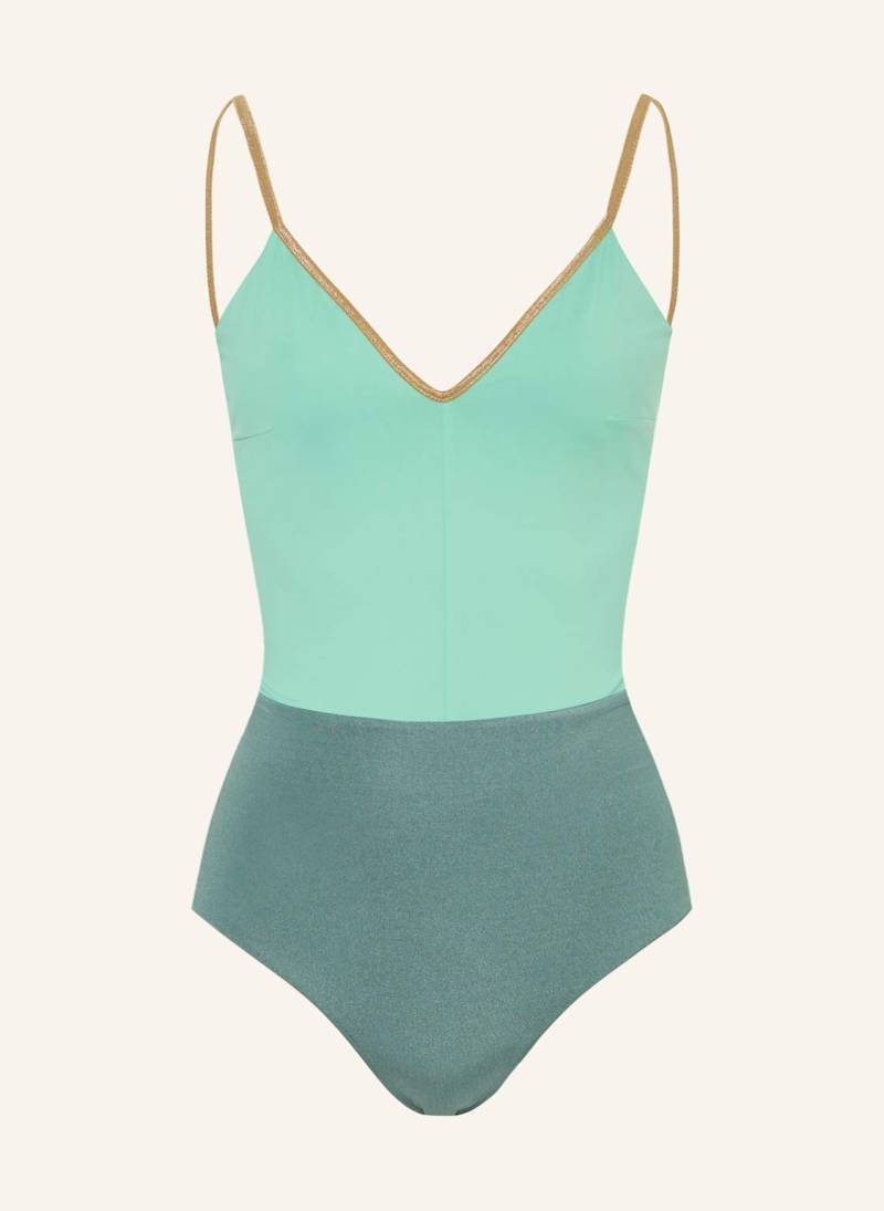 Mymarini Badeanzug Shine Zum Wenden Mit Uv-Schutz 50+ gruen von MYMARINI