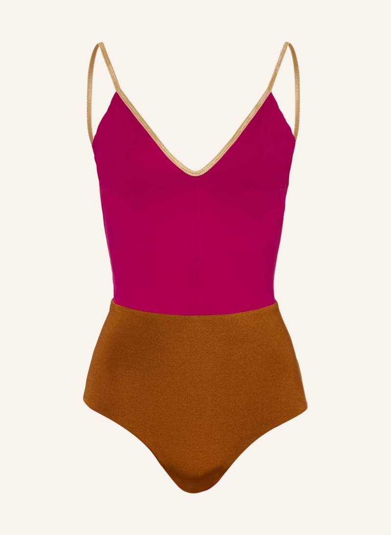 Mymarini Badeanzug Shine Zum Wenden Mit Uv-Schutz 50+ pink von MYMARINI