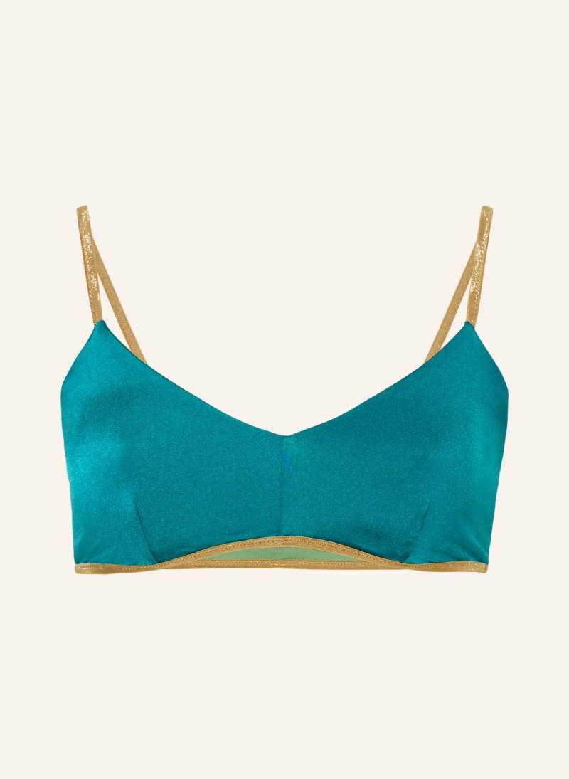 Mymarini Bralette-Bikini-Top Classic Shine Zum Wenden Mit Uv-Schutz 50+ gruen von MYMARINI