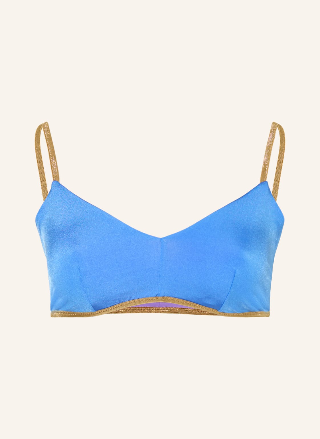 Mymarini Bralette-Bikini-Top Classic Shine Zum Wenden Mit Uv-Schutz 50+ lila von MYMARINI