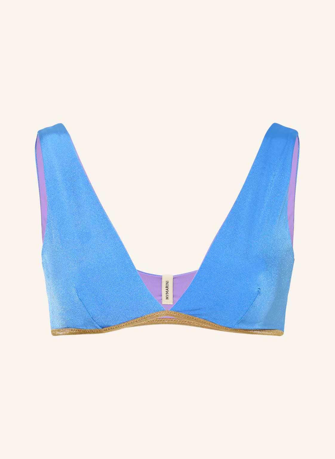 Mymarini Bralette-Bikini-Top Shine Zum Wenden Mit Uv-Schutz 50+ lila von MYMARINI