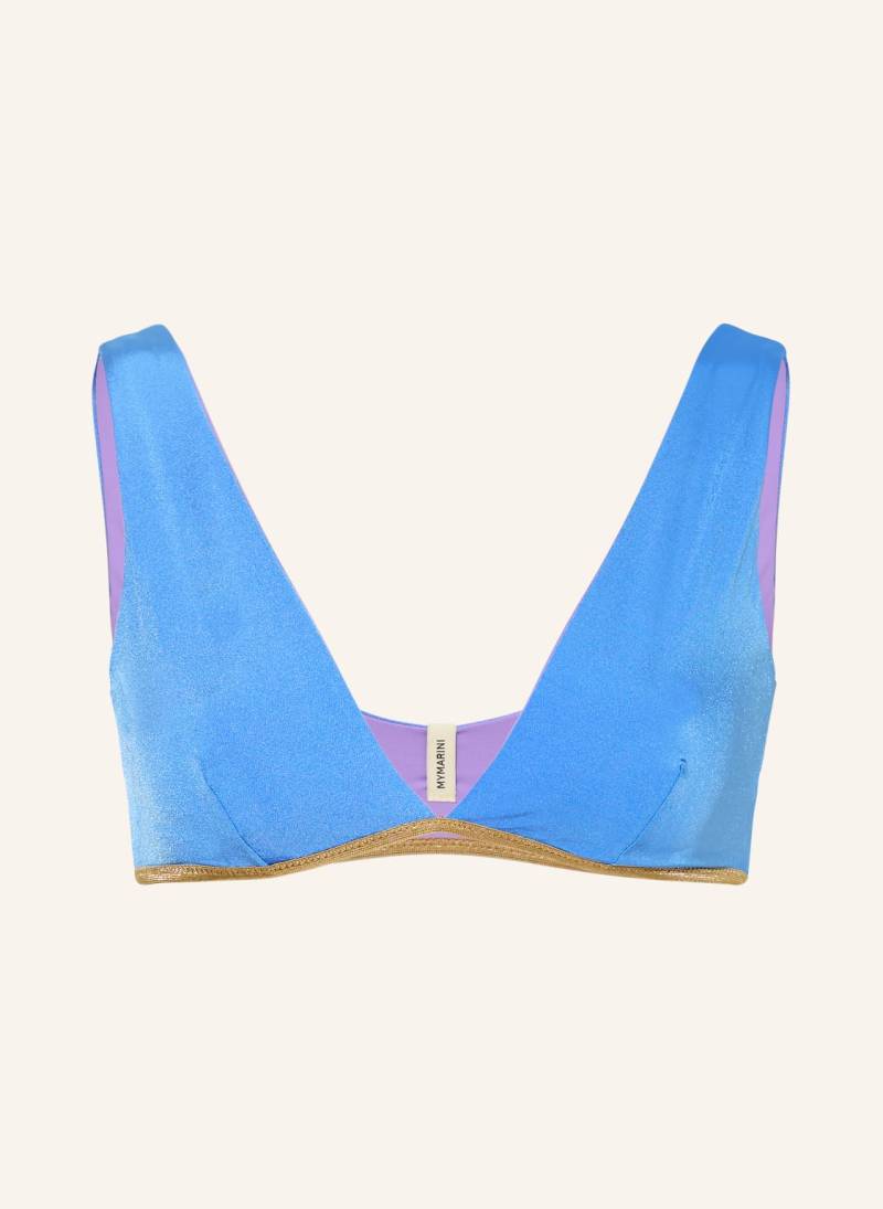 Mymarini Bralette-Bikini-Top Shine Zum Wenden Mit Uv-Schutz 50+ lila von MYMARINI