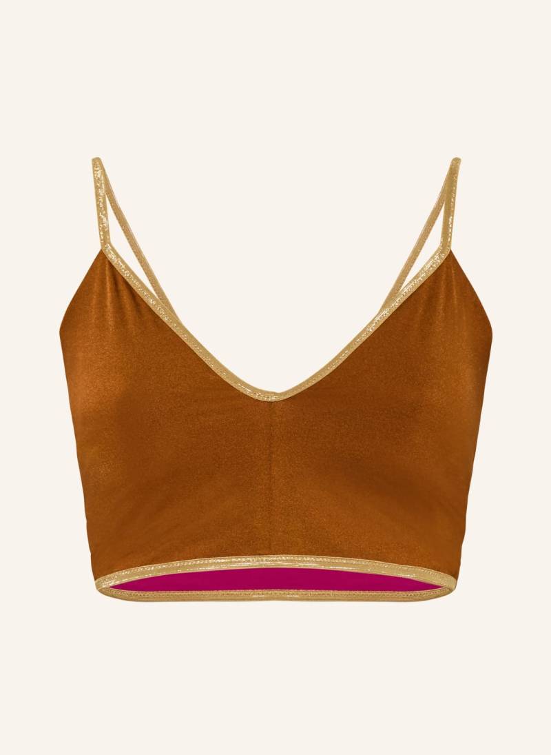 Mymarini Bustier-Bikini-Top Vacation Top Shine Zum Wenden Mit Uv-Schutz 50+ pink von MYMARINI