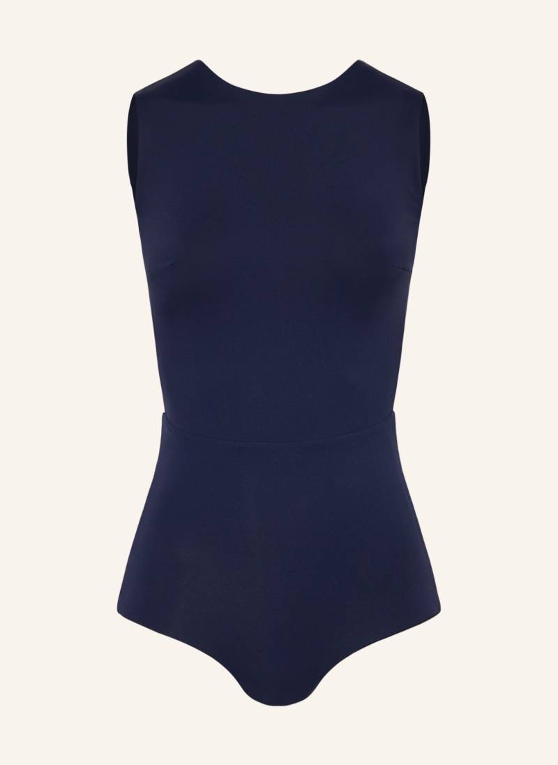 Mymarini High-Neck-Badeanzug Classics Zum Wenden Mit Uv-Schutz 50+ blau von MYMARINI