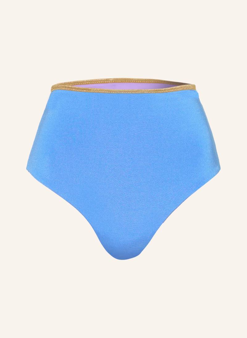 Mymarini Highwaist-Bikini-Hose Shine Zum Wenden Mit Uv-Schutz 50+ lila von MYMARINI