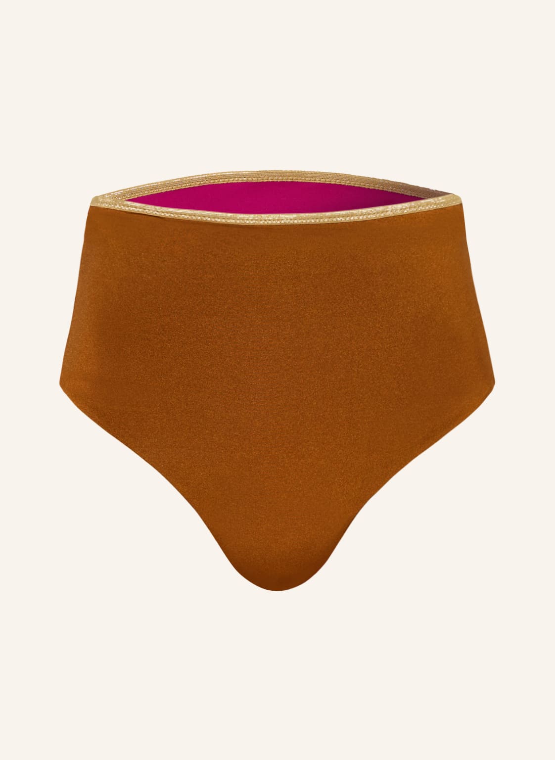 Mymarini Highwaist-Bikini-Hose Shine Zum Wenden Mit Uv-Schutz 50+ pink von MYMARINI