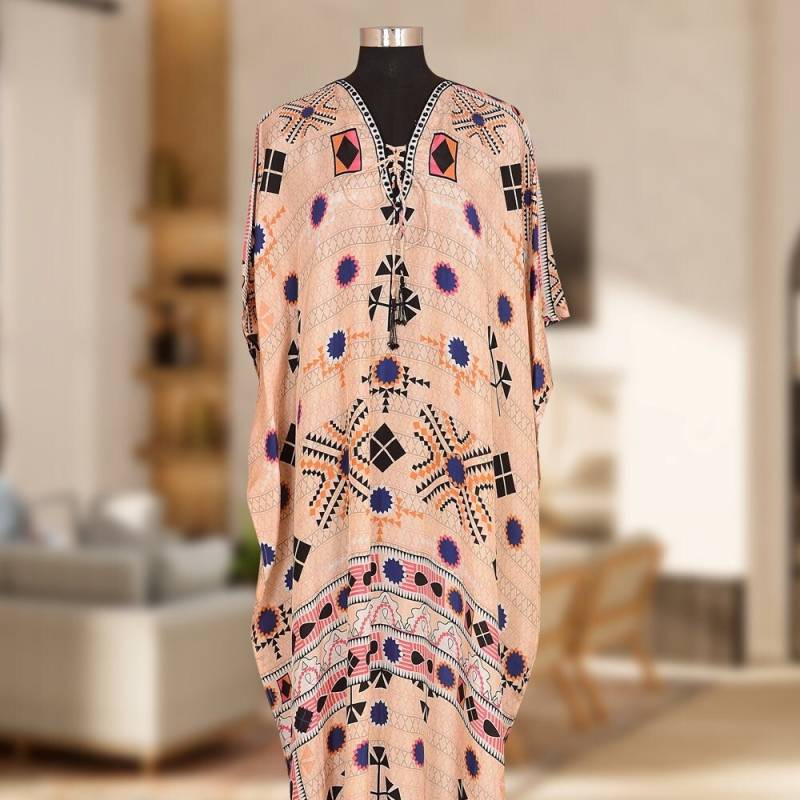 Lace Up Luxuriöse Seide Kaftan Cover Maxi Kleid Reiche Look Lange Plus Größe von MYMKCREATION
