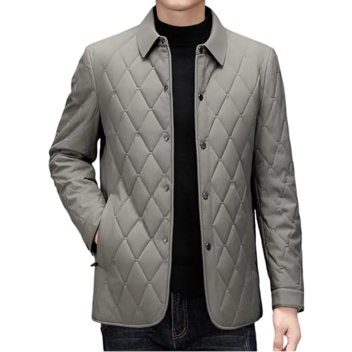 MYMRIN Herren Jacke Winter mit Seidenfüllung Warm Leicht Steppjacke 4 Taschen Übergangsjacke Atmungsaktiv Windbreaker(Khaki,2XL) von MYMRIN