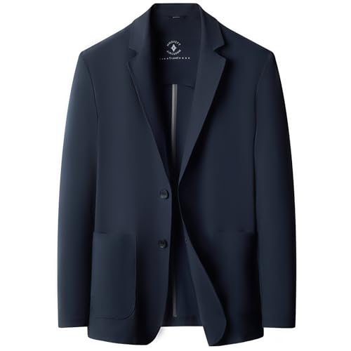 MYMRIN Jacke Herren Sommer Eiskaltes Tragegefühl UV-Schutz übergangsjacke Bügelfrei Sakko Herren Stretch Atmungsaktiv Blazer(Dunkelblau,XL) von MYMRIN