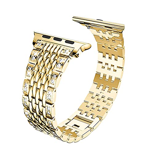 MYOBU Uhrenarmband aus Metall, 40, 41, 45, 44 mm, luxuriöses Edelstahl-Armband, For 38mm 40mm 41mm, Bambus, Achat von MYOBU
