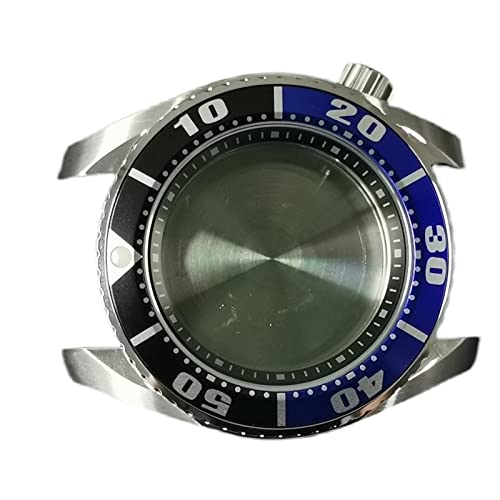 MYOBU Uhrenteile Saphir Edelstahl Taucheruhr Gehäuse Aluminium Lünette Einsatzgehäuse Geeignet für NH35 Automatikwerk Lünette, einfarbig, Einheitsgröße von MYOBU