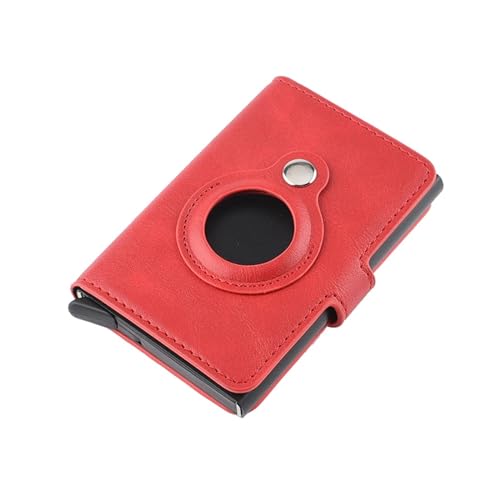 Kartenetui, Mini Keine Signalstörung Pocket Wallet for Frauen Männer Multifunktions-PU-Leder-Business-Kreditkartenhalter (Farbe : rot) von MYOLIO