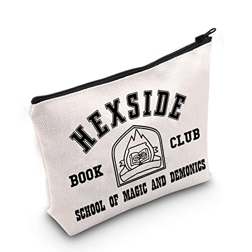 MYOSPARK Eulen-inspiriertes Geschenk Hexside Book Club Make-up-Tasche Eulen-Fan Geschenk Hexside School of Magic and Demonics The Owl House Coven, UK H Book Club Tasche, Modern von MYOSPARK