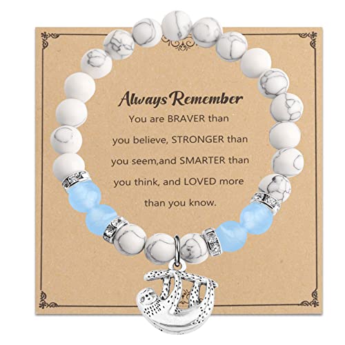 MYOSPARK Faultier Charm Armband für Frauen - Inspirierendes Geschenk mit Faultier Anhänger - Schmuck für jeden Anlass von MYOSPARK