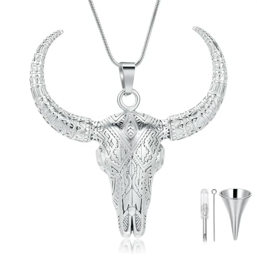 MYPOWER Anhänger Urne Halskette Feuerbestattung Schmuck Edelstahl Kostenlose Gravur Haustier/Mensch Asche Halter Memorial-D von MYPOWER