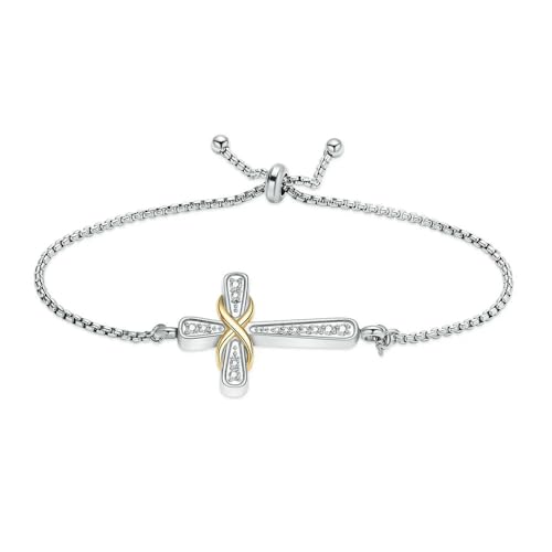 MYPOWER Feuerbestattungsarmband für Asche für Frauen, Kreuzurnen-Gliederkette, Armband für Asche, Andenken, Geburtssteinschmuck, Gold MYPOWER Feuerbestattungsarmband für Asche für Frauen, Kreuzurnen-Gliederkette, Armband für Asche, Andenken, Geburtssteinschmuck, Gold von MYPOWER