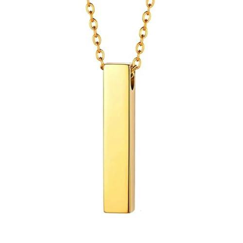 MYPOWER Hochglanzpolierte Urnenkette aus 316L-Edelstahl mit blankem Schieber für die Asche eines geliebten Menschen, Haustier-Andenken, Gedenkschmuck, Gold MYPOWER Hochglanzpolierte Urnenkette aus 316L-Edelstahl mit blankem Schieber für die Asche eines geliebten Menschen, Haustier-Andenken, Gedenkschmuck, Gold von MYPOWER