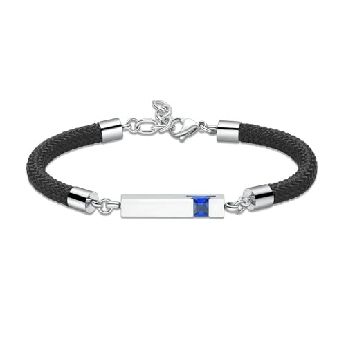 MYPOWER Langes Urnenarmband aus Edelstahl für die Asche von Haustieren, Geschenk für Männer und Frauen, Andenkenschmuck für Liebhaber, C, 20 cm von MYPOWER