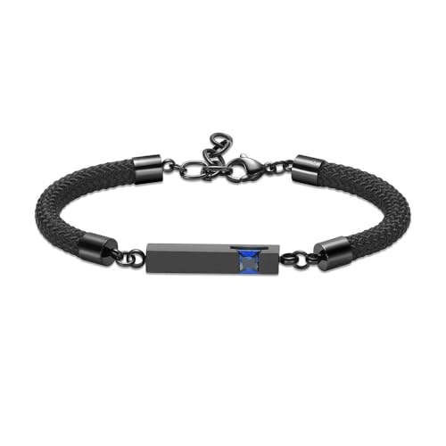 MYPOWER Langes Urnenarmband aus Edelstahl für die Asche von Haustieren, Geschenk für Männer und Frauen, Andenkenschmuck für Liebhaber, D, 22 cm von MYPOWER