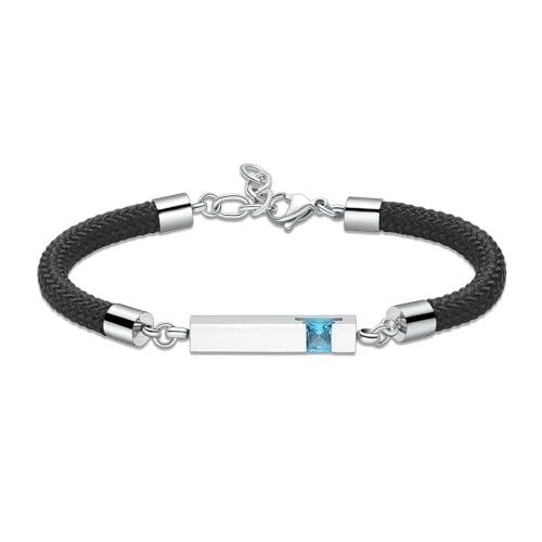 MYPOWER Langes Urnenarmband aus Edelstahl für die Asche von Haustieren, Geschenk für Männer und Frauen, Andenkenschmuck für Liebhaber, E, 24 cm von MYPOWER