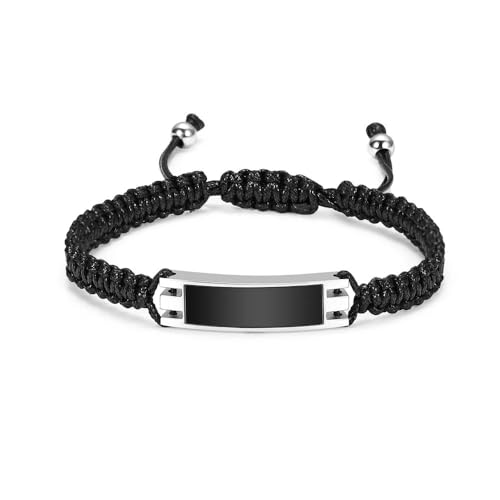 MYPOWER Personalisierter Gedenkurnenarmreif aus Edelstahl, lange Röhrenurne, große Kapazität für Haustier-/Menschenasche, verstellbarer Herrenschmuck von MYPOWER