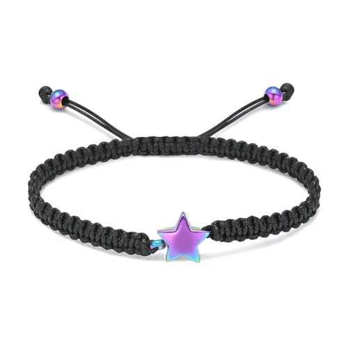 MYPOWER Sternurne für Asche, Armband, Feuerbestattung, Gedenkschmuck, Geschenke für Frauen, Andenken, individuelle Beerdigungsurnen, Armreif, Regenbogen von MYPOWER