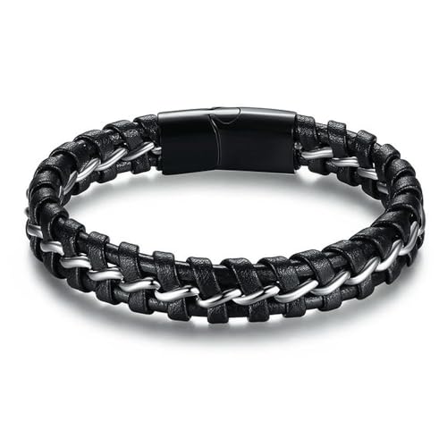 MYPOWER Urnenarmband für Asche, Gedenkschmuck, geflochtenes Leder, Urnenarmband für Männer, Andenken, Urnenarmreif, Schmuck-d-22cm MYPOWER Urnenarmband für Asche, Gedenkschmuck, geflochtenes Leder, Urnenarmband für Männer, Andenken, Urnenarmreif, Schmuck-d-22cm von MYPOWER