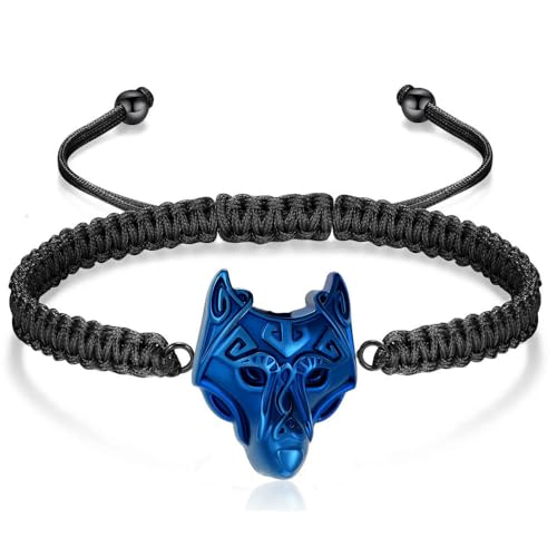 MYPOWER Urnenarmband für Asche, geflochtenes Seil, verstellbarer Armreif, Andenkenschmuck, Gedenkgeschenk für Mensch und Haustier, für Männer und Jungen, Blau MYPOWER Urnenarmband für Asche, geflochtenes Seil, verstellbarer Armreif, Andenkenschmuck, Gedenkgeschenk für Mensch und Haustier, für Männer und Jungen, Blau von MYPOWER