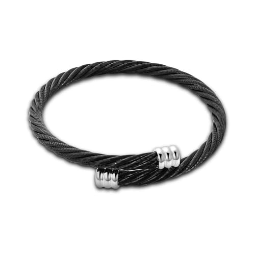MYPOWER Urnenarmband für Asche, schwarzer geflochtener Kabel-Armreif, verstellbar, Andenken, Gedenkgeschenk für Männer und Frauen, 65 mm MYPOWER Urnenarmband für Asche, schwarzer geflochtener Kabel-Armreif, verstellbar, Andenken, Gedenkgeschenk für Männer und Frauen, 65 mm von MYPOWER