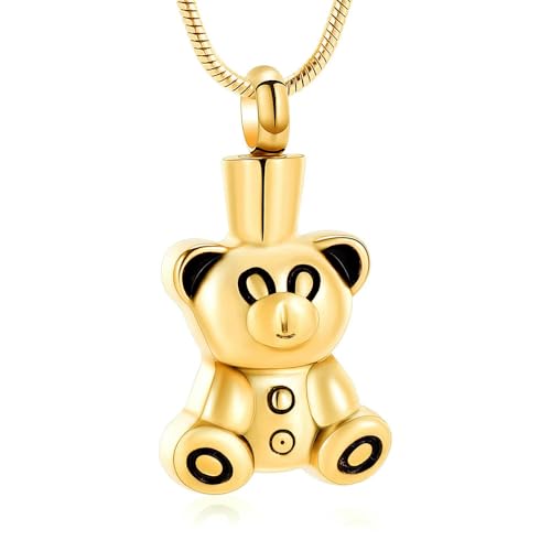 MYPOWER Urnenketten für Asche für Damen und Herren, Gedenkmedaillons, Anhänger mit der Gravur „Always in my Mind Forever in my Heart“, Gold MYPOWER Urnenketten für Asche für Damen und Herren, Gedenkmedaillons, Anhänger mit der Gravur „Always in my Mind Forever in my Heart“, Gold von MYPOWER