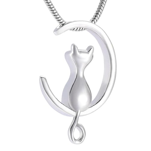 MYPOWER Urnenketten für Asche für Damen und Herren, Gedenkmedaillons, Anhänger mit der Gravur „Always in my Mind Forever in my“ – silberfarben von MYPOWER