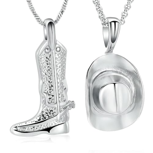 MYPOWER Urnenketten für Asche für Frauen Männer Gedenkmedaillons Anhänger mit der Gravur „Always in my Mind Forever in my von MYPOWER