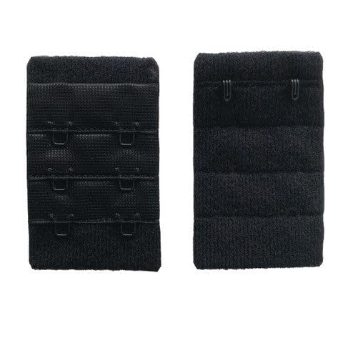 MYSANITY BH-Verlängerung I Komfort verstellbar I Universal für BHs mit 2 Haken 38 mm I diskret und vielseitig I Packung mit 2 Stück, Schwarz, Einheitsgröße von MYSANITY