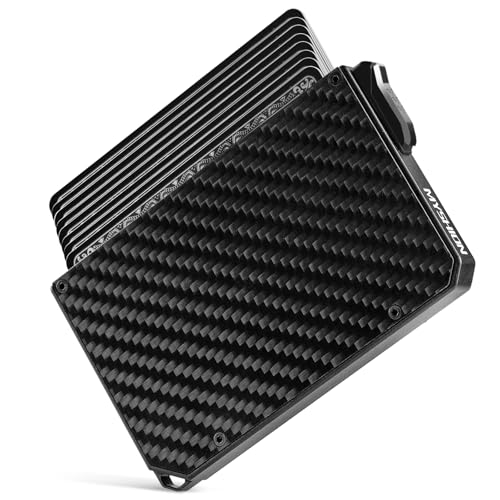 MYSHION Kartenetui Herren I Kartenhalter Herren I Kreditkartenetui Geldbeutel für 8 Karten I Slim Wallet mit Geldklammer I Geldbörse Herren I Portmonee I RFID Schutz I Carbon von MYSHION
