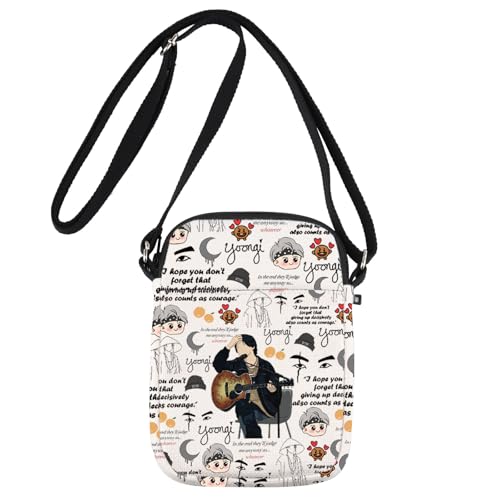 K Pop Army Crossbody Bag Agust Gifts I Hope You Don't Forget That Giving Up Decisively Also Counts As Courage Kpop Army Merch, I Hope Cb UK, 111 von MYSOMY