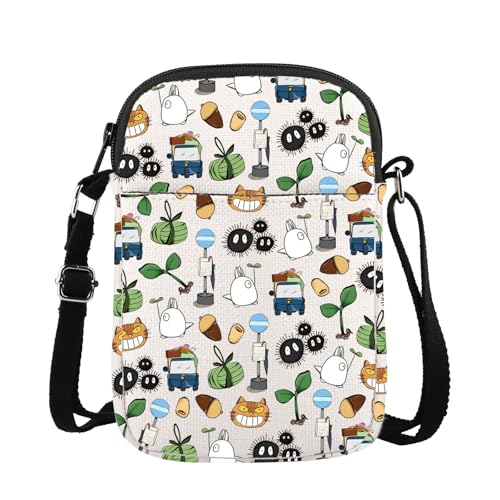 MYSOMY Animated Movie Inspired Crossbody Bag Japanese Anime Lover Shoulder Bag Cartoon Characters Merchandise, Cat Car Cb, 14.7 x 2 x 21centimeters (5.8 x 0.8 x 8.3 inches) von MYSOMY