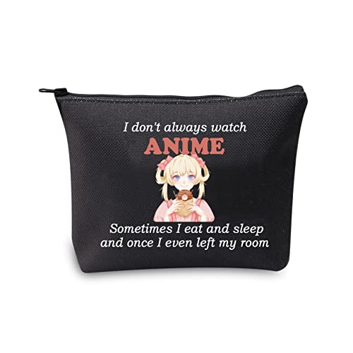 MYSOMY Anime Liebhaber Make-up Tasche Anime Mädchen Geschenke für Manga Liebhaber Anime Kosmetik Reisetasche Anime Fan Geschenk Make-up Tasche Anime Tasche, Anime Make-up-Tasche, Schwarz von MYSOMY