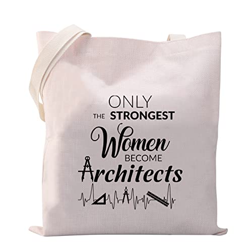 MYSOMY Architekt Tote Bag Architektur Supplies Tasche Frauen Architekt Geschenke Umhängetasche Architektur Geschenke für Frauen, Women Become Architects Tb von MYSOMY