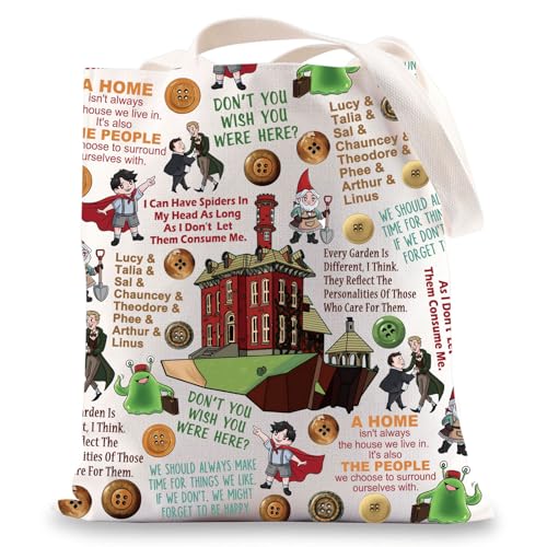 MYSOMY Cerulean Sea Inspired Tote Bag Book Lover Gifts Don't You Wish You Were Here Fantasy Books Shoulder Bag, I Can UK, INCH von MYSOMY