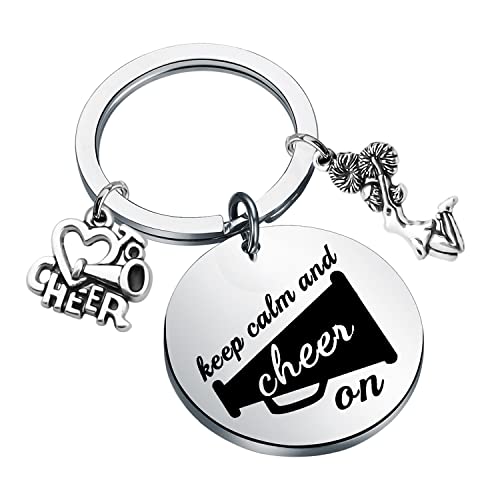 MYSOMY Cheer Keychain Keep Calm and Cheer on Cheerleading Schlüsselanhänger Cheer Geschenke für Cheerleader Cheer Team Cheer Coaches Geschenk, Keep Calm and Cheer on, 36 MYSOMY Cheer Keychain Keep Calm and Cheer on Cheerleading Schlüsselanhänger Cheer Geschenke für Cheerleader Cheer Team Cheer Coaches Geschenk, Keep Calm and Cheer on, 36 von MYSOMY
