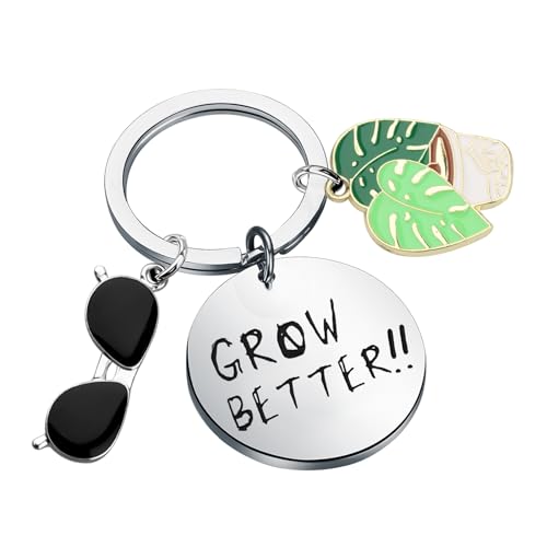 MYSOMY Demon Crowley Grow Better Schlüsselanhänger Crowley Snake Gifts A.Z. Fell And Co Gifts Ineffable Husbands Merch, Grow Better Ky, S von MYSOMY