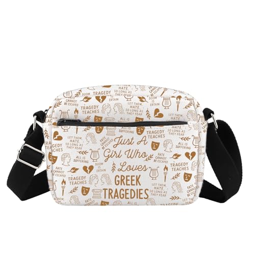 MYSOMY Greek Mythology Gift Loves Greek Tragedies Inspired Travel Organizer Crossbody Bag Olympian Gods Merchandise, Griechische Tasche, 14.7 x 2 x 21centimeters (5.8 x 0.8 x 8.3 inches) von MYSOMY