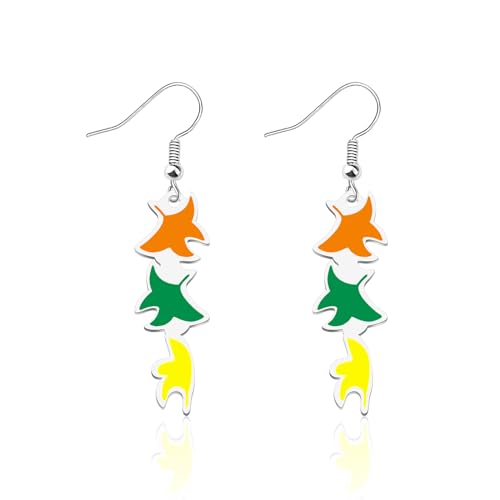 MYSOMY Herz Stopper Blätter Ohrringe Nick und Charlie Geschenk BL Jungen Liebe Geschenk LGBTQ Gay Pride Bookish Geschenk, 2.4INCHES, Edelstahl von MYSOMY