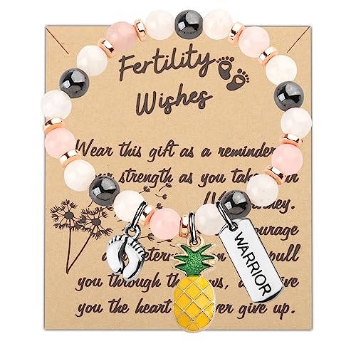 MYSOMY IVF Warrior Ananas Geschenk Fruchtbarkeit Wunsch Armband IVF Unfruchtbarkeit Krieger Schmuck IVF Geschenk für Unfruchtbarkeit Mutter, 2.4 centimeters, Legierung, elastisch, /NA von MYSOMY