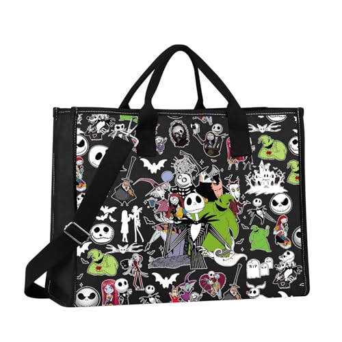 MYSOMY Jack & Sally Tote Bag Zero Dog Gifts Oogie Boogie Gifts Nightmare Movie Umhängetasche, Rip Tg1, INCH von MYSOMY