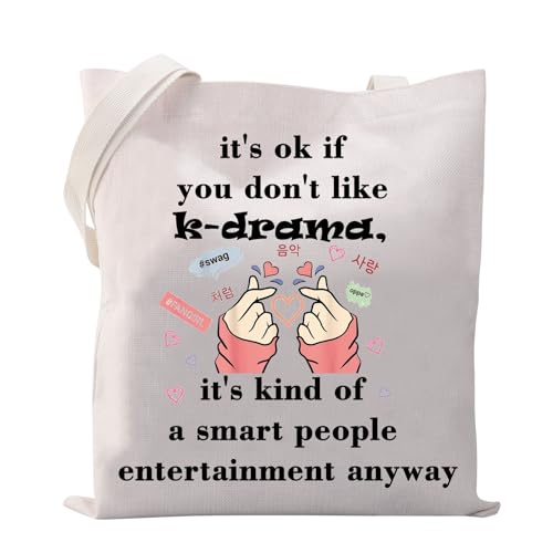 MYSOMY K-Drama Tragetasche, lustige koreanische Drama-Geschenke für K-Drama-Liebhaber, Fans, K-Drama-Themen-Geschenke, Canvas-Tasche, K-drama Tragetasche, INCH von MYSOMY