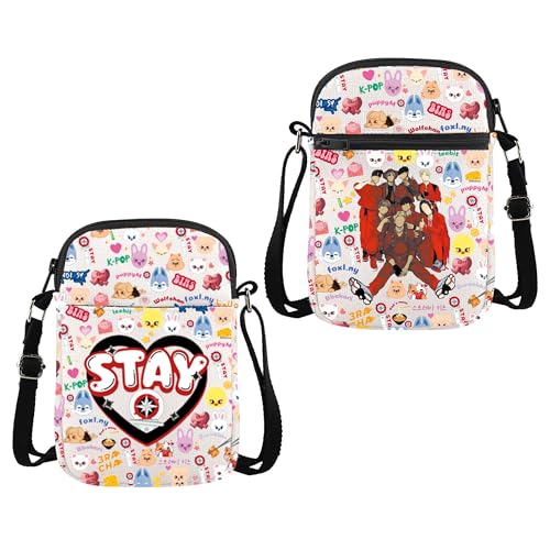 MYSOMY K-POP Group SKZ Crossbody Bag Stay Fandom Umhängetasche K-POP Idol Fans Geschenk SKZ Fans Geschenk K-POP Merchandise, Stay Cb, 14.7 x 2 x 21centimeters (5.8 x 0.8 x 8.3 inches) von MYSOMY