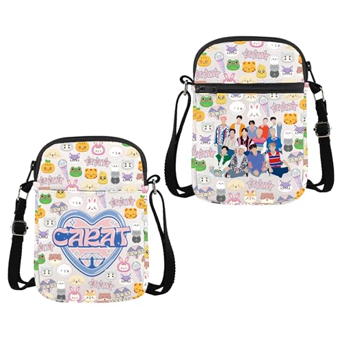 MYSOMY K-POP Group SVT Crossbody Bag Carat Fandom Umhängetasche K-POP Idol Fans Geschenk SVT Fans Geschenk Karatland Liebhaber Geschenk, Svt Cb, 14.7 x 2 x 21centimeters (5.8 x 0.8 x 8.3 inches) von MYSOMY